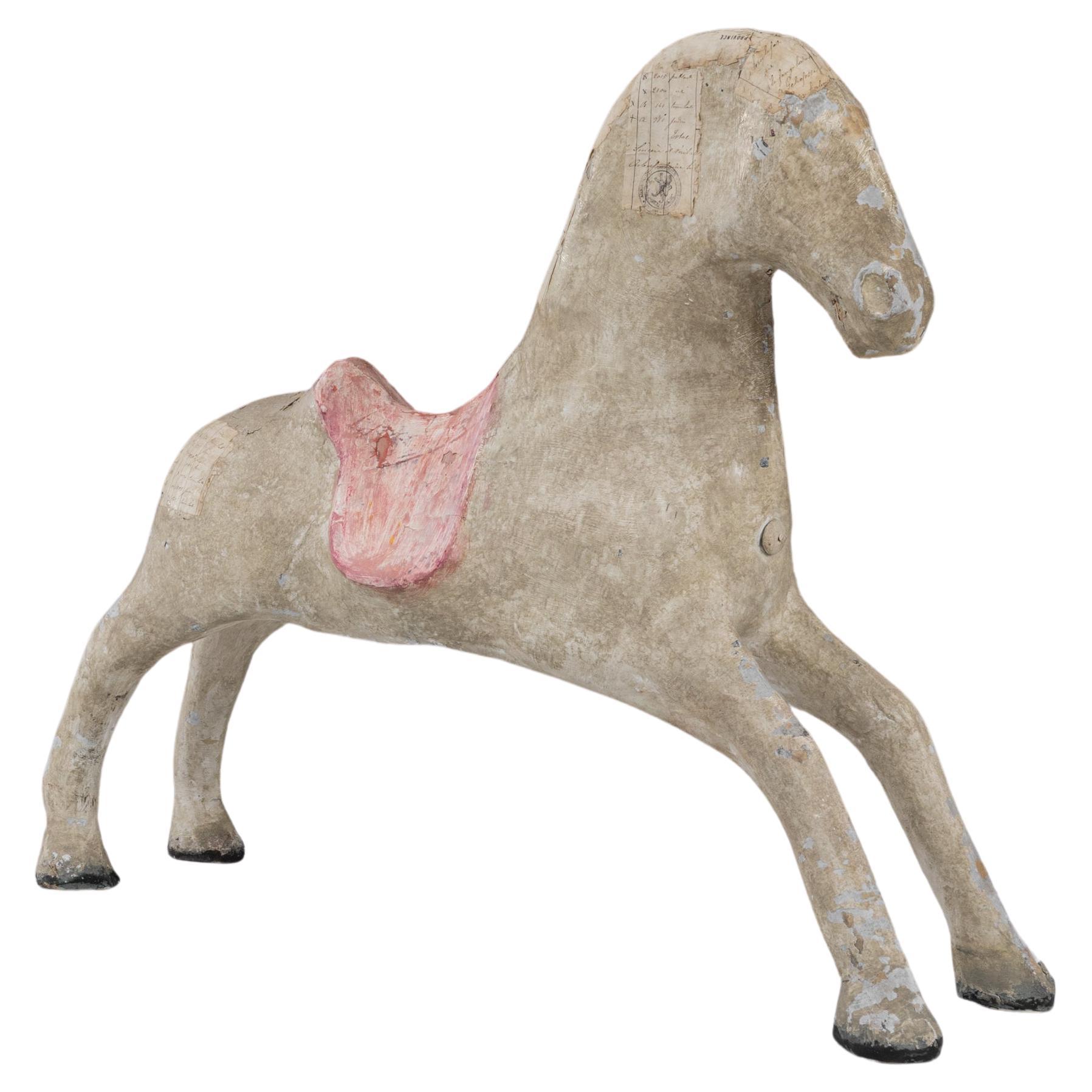 Early 20th Century French Wooden Horse For Sale