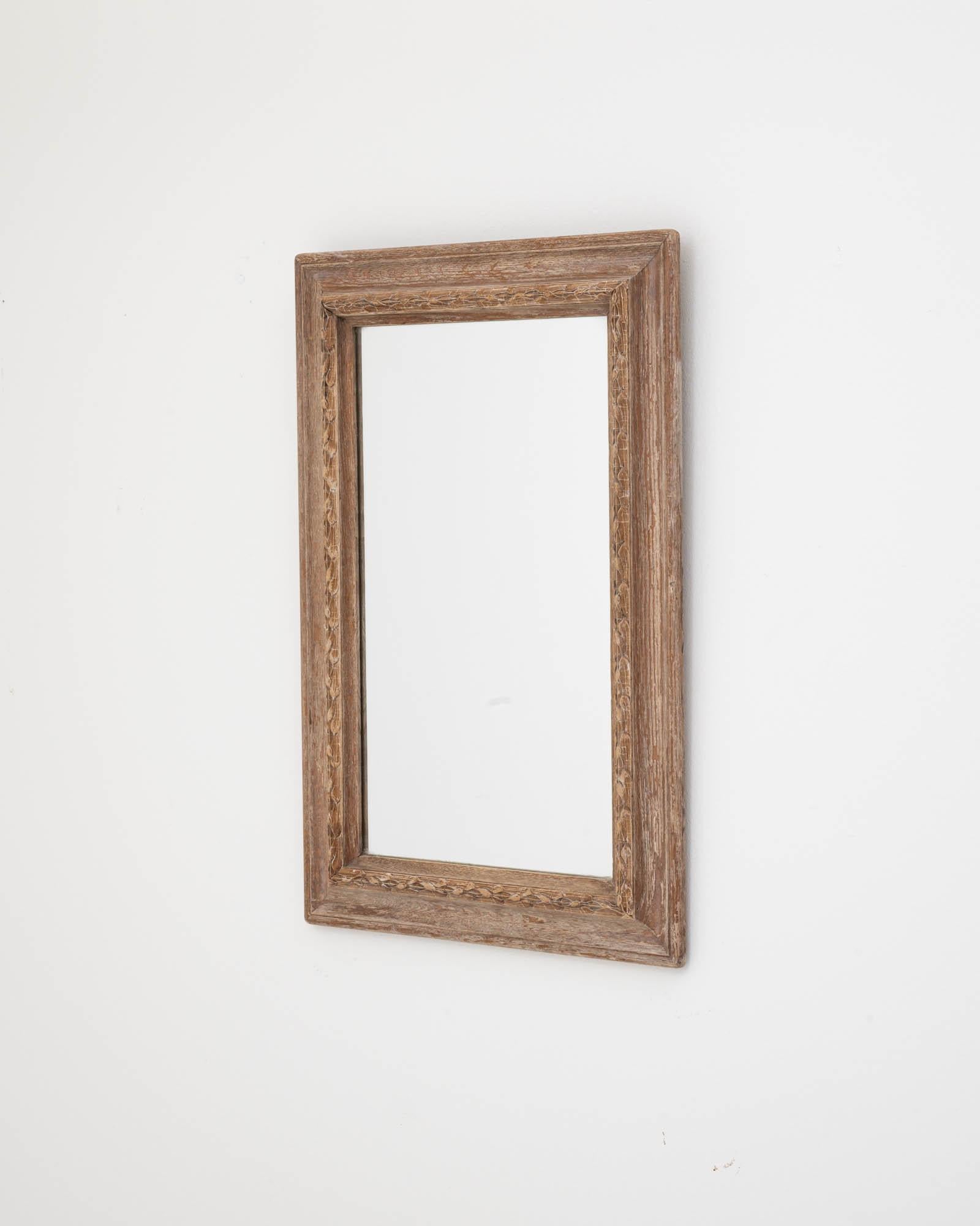 Early 20th Century French Wooden Mirror In Good Condition In High Point, NC