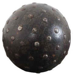 Early 20th Century French Wooden Painted Petanque Boules Bocce Ball Lawn Bowling