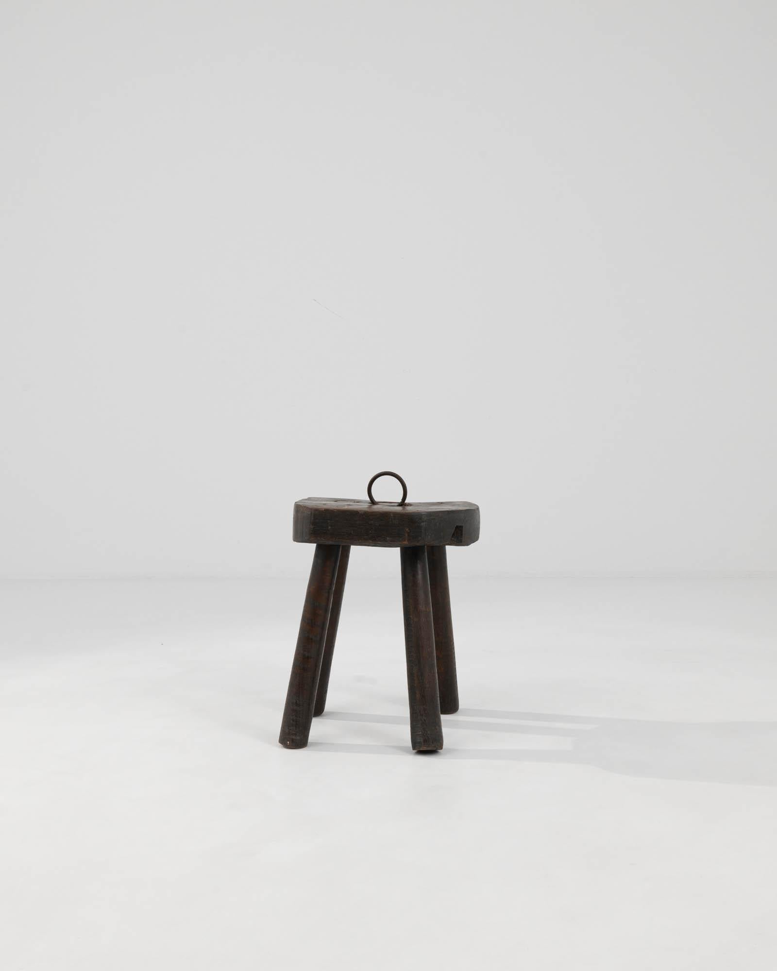 Early 20th Century French Wooden Stool 1