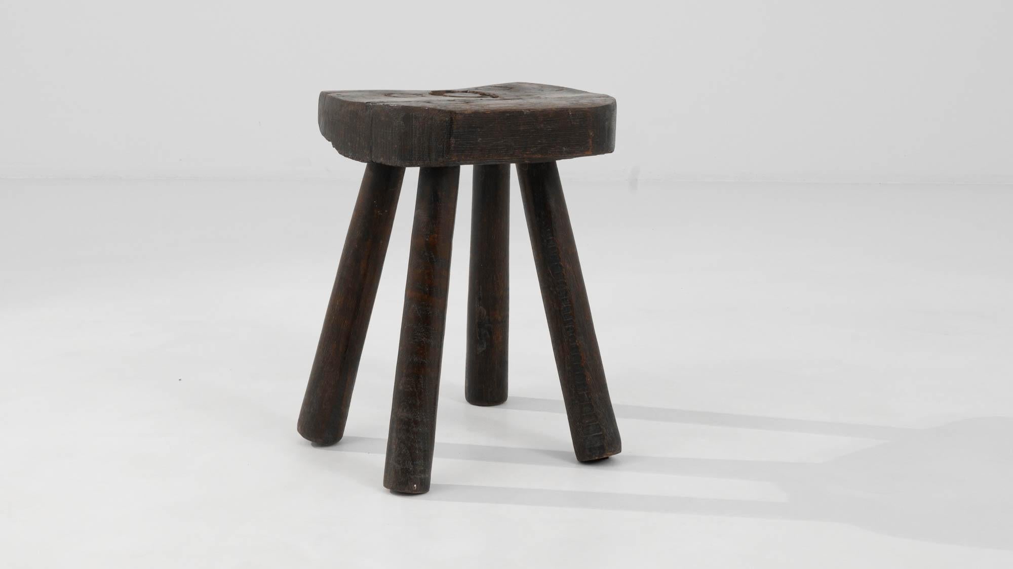 Early 20th Century French Wooden Stool 5