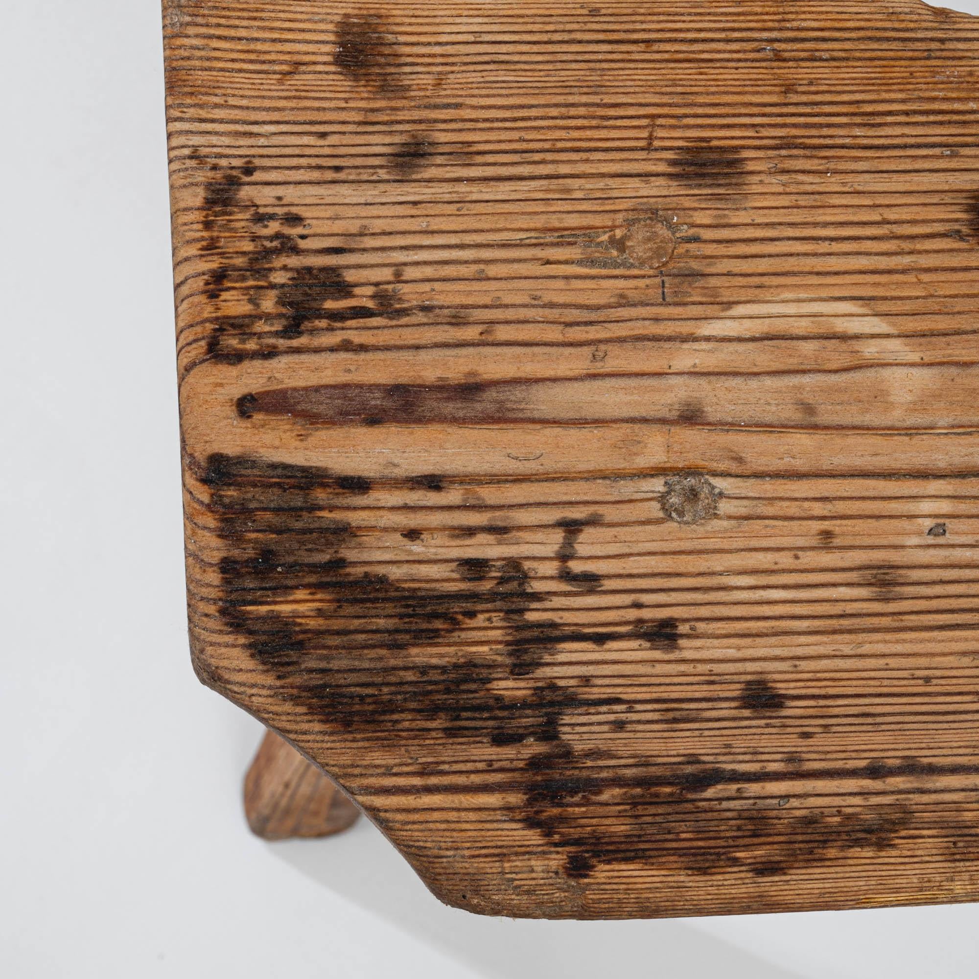 Early 20th Century French Wooden Stool 6