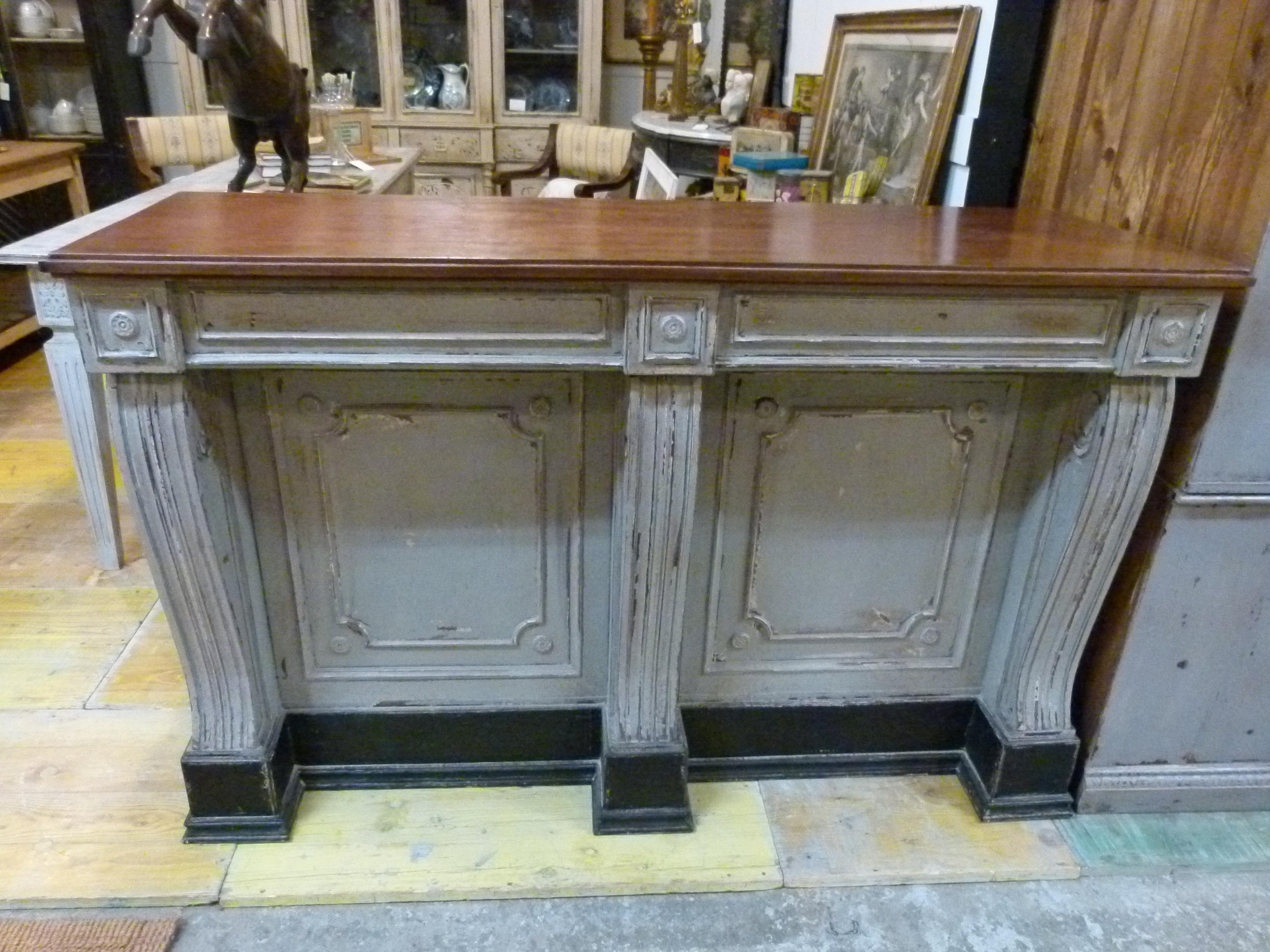 Early 20th Century French Wooden Store Counter 4