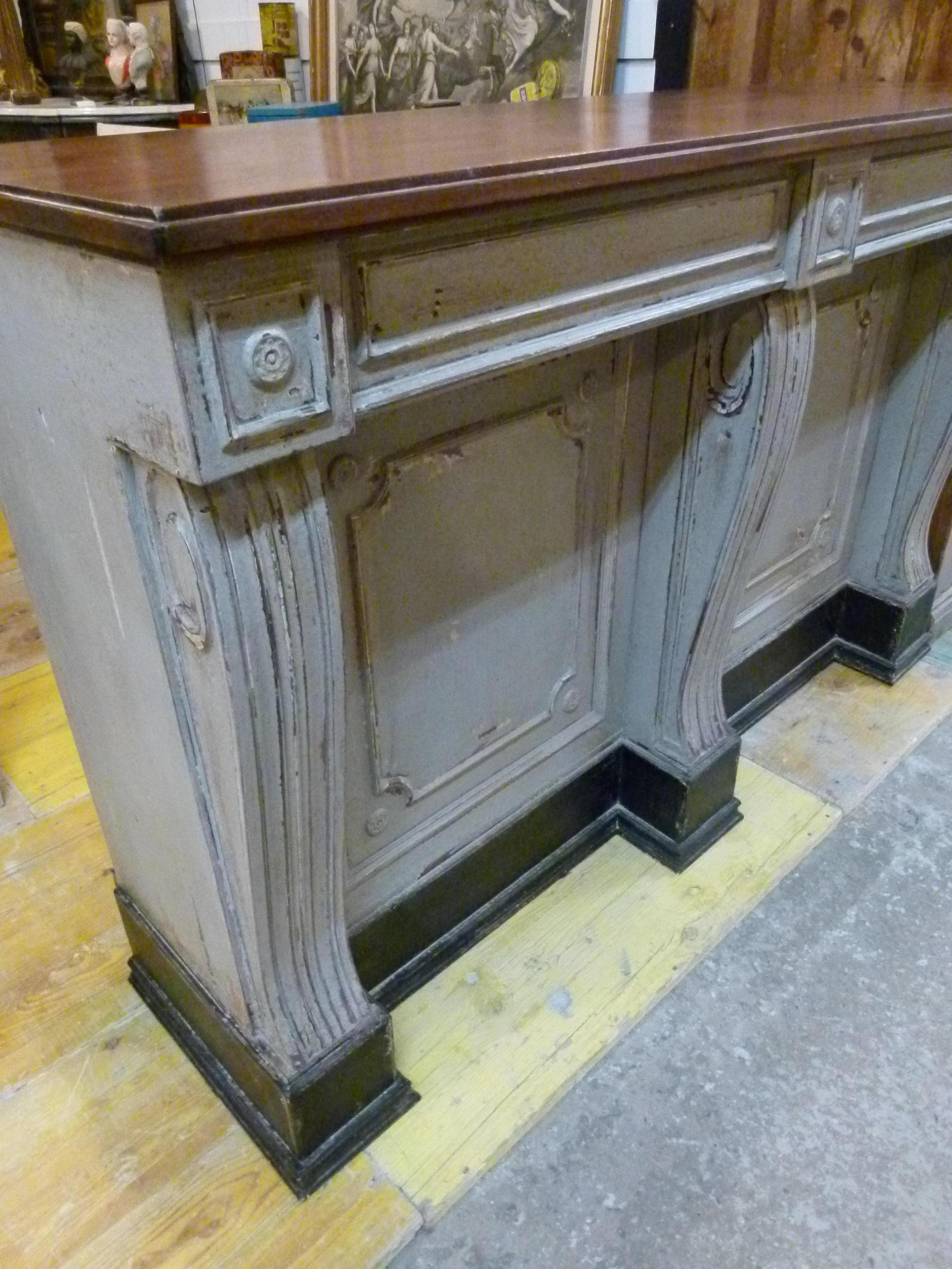 Early 20th Century French Wooden Store Counter 6