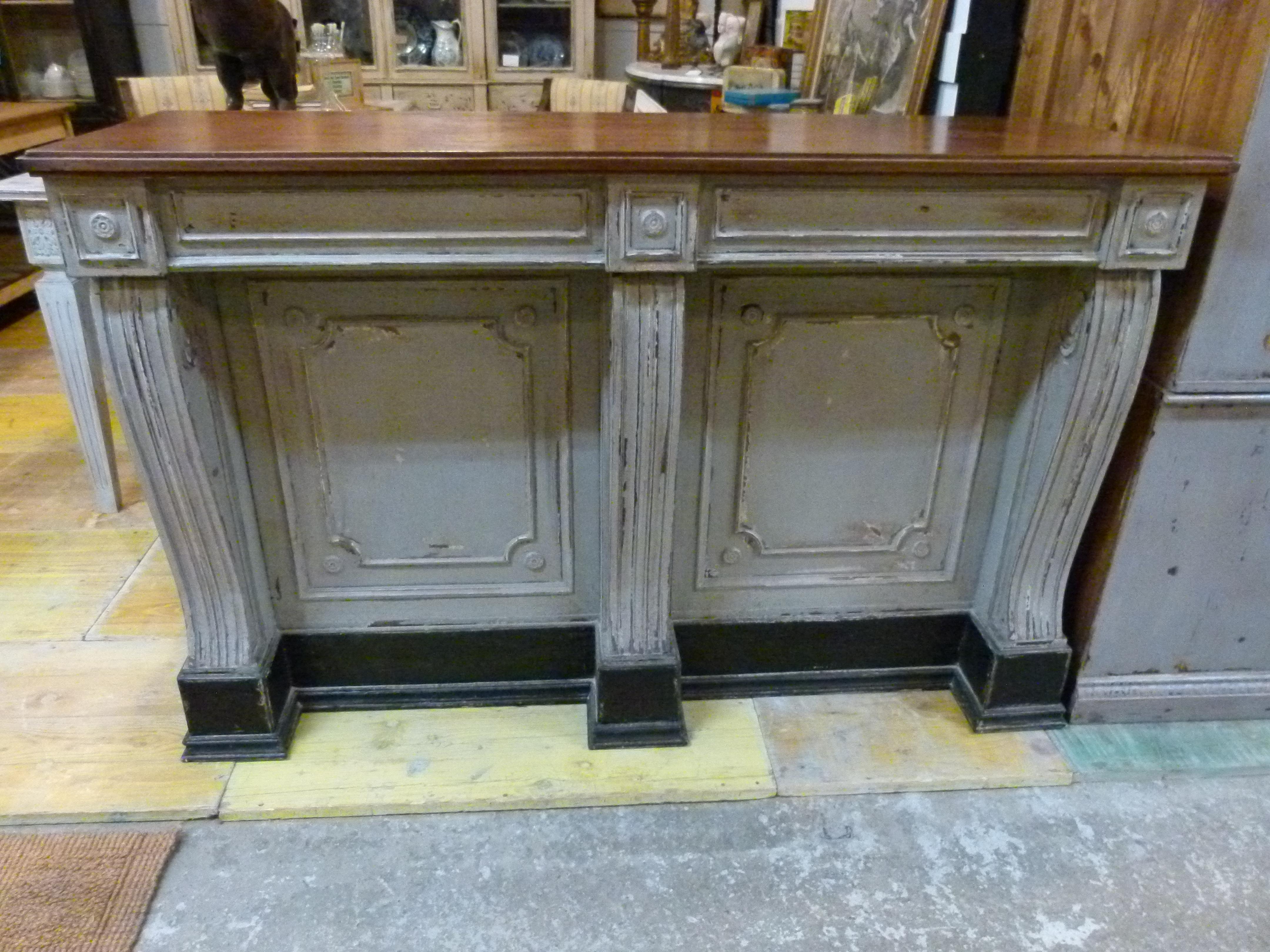 Early 20th Century French Wooden Store Counter 3