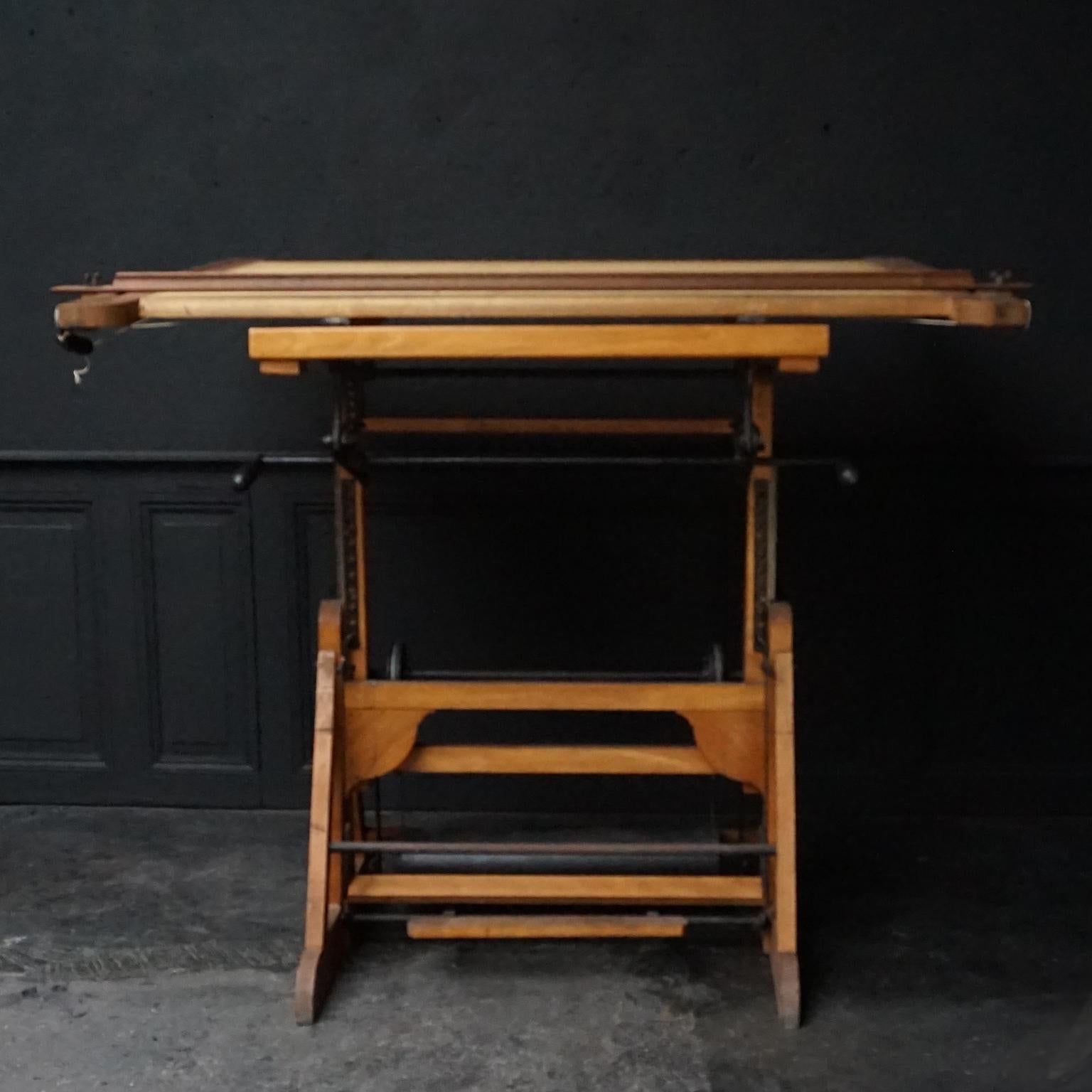 wooden drafting table