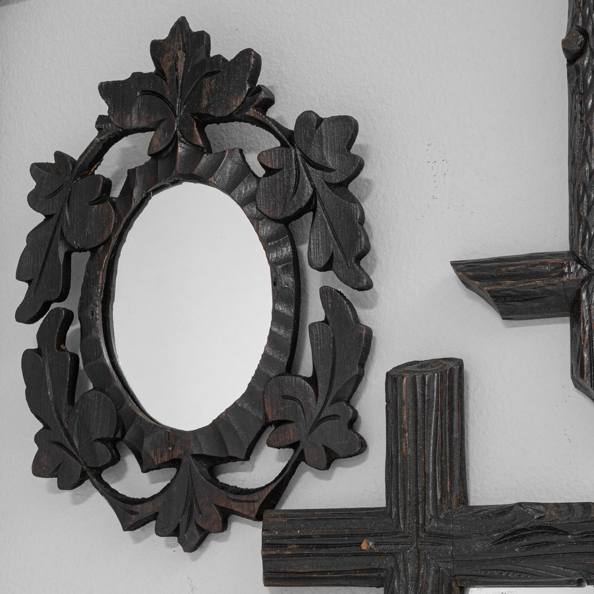 Early 20th Century French Wooden Wall Mirrors, Set of 19 7