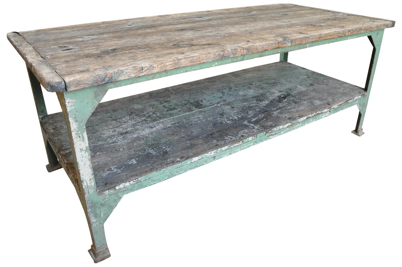 Early 20th Century French Work Table, Draper's Table In Good Condition In Atlanta, GA