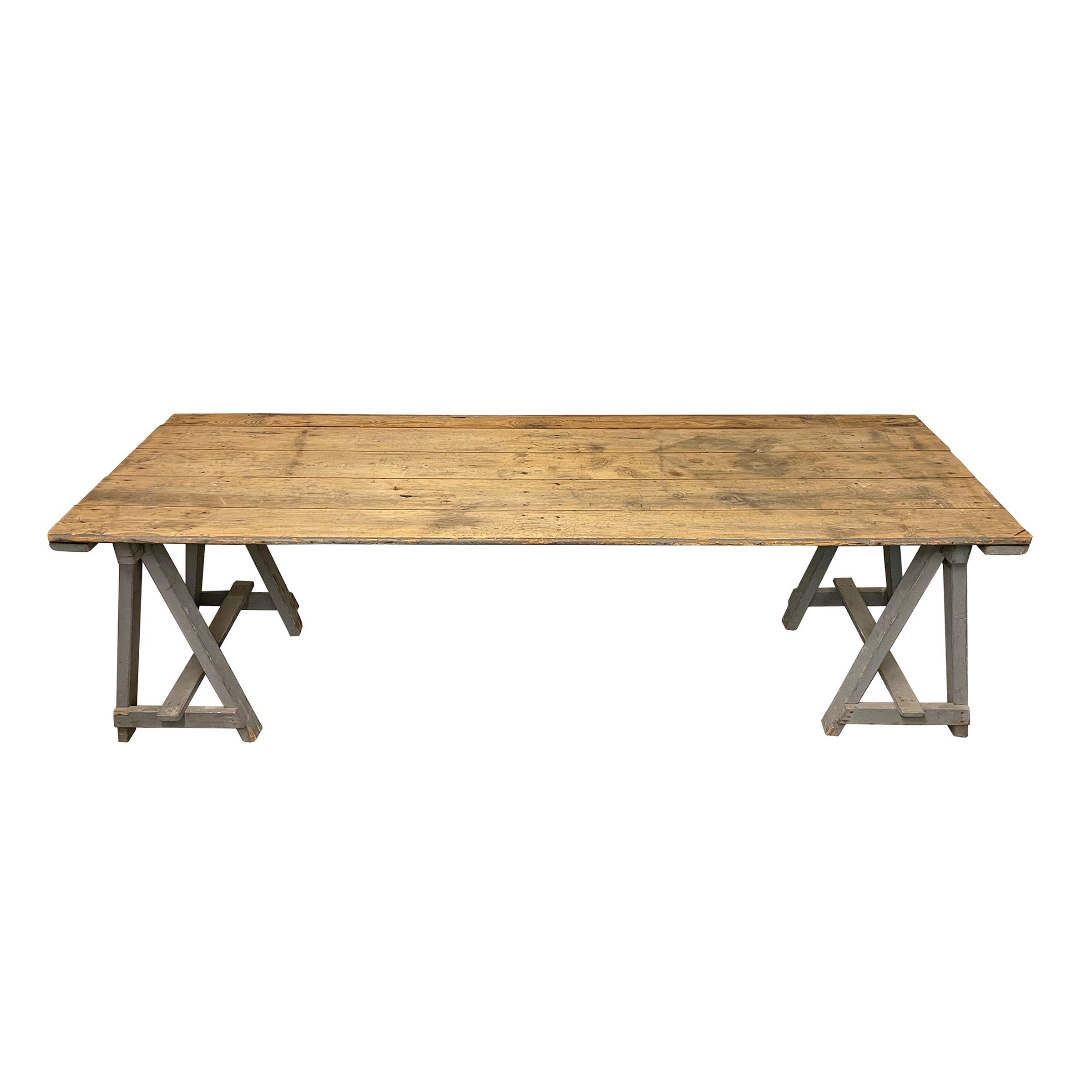 Rustic Early 20th Century French Work Table