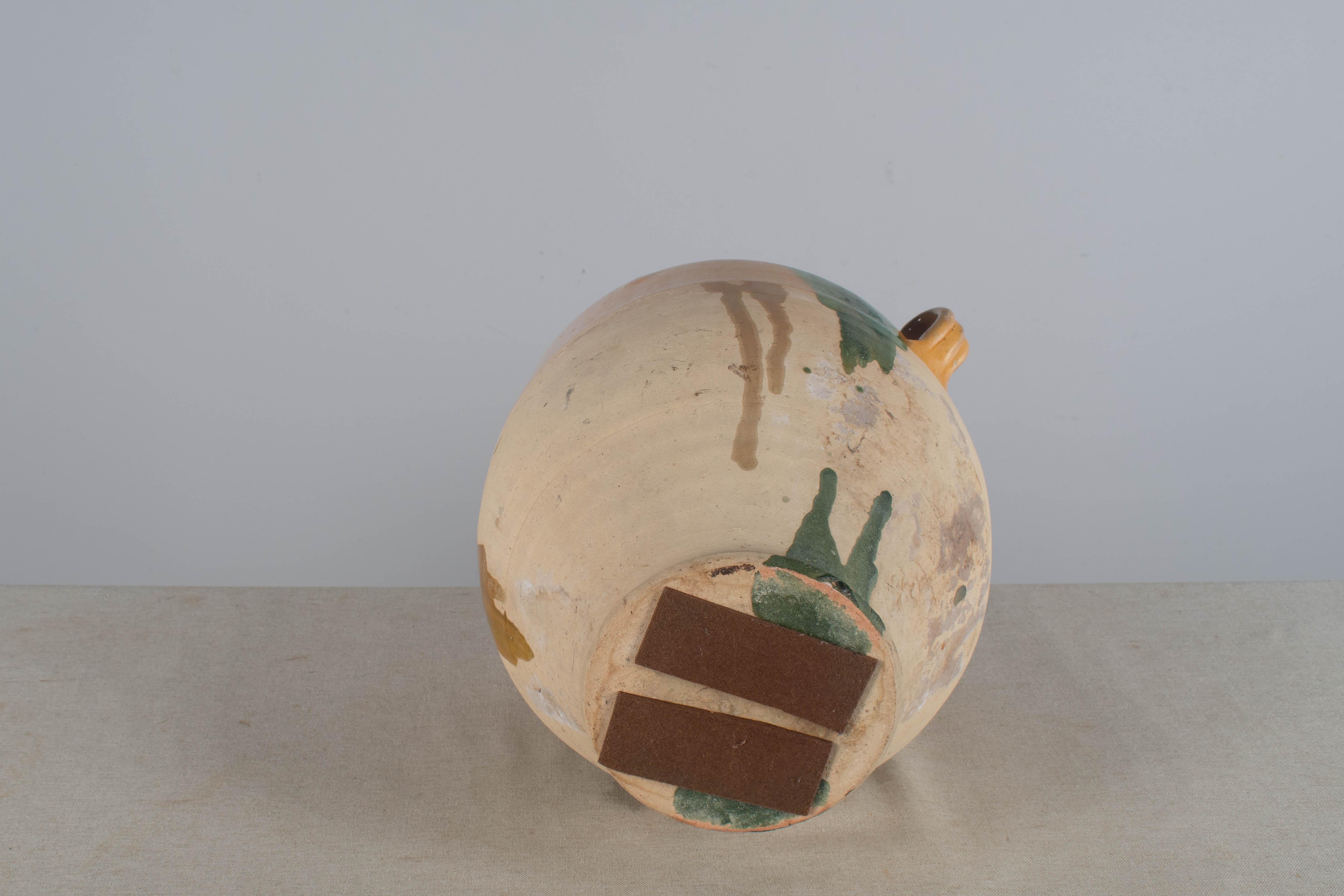 Early 20th century French Yellow Glazed Pot or Terracotta Pottery 13