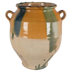 Early 20th century French Yellow Glazed Pot or Terracotta Pottery