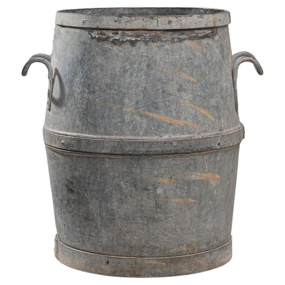 Early 20th Century French Zinc Barrel
