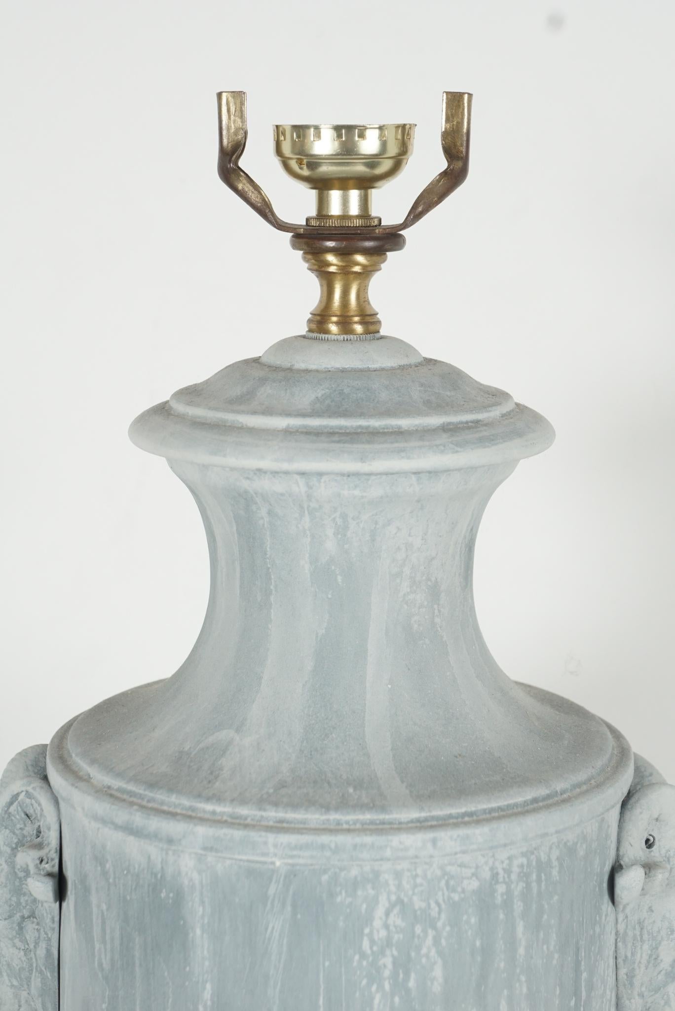 Louis XVI Early 20th Century French Zinc Urn Lamp from the Estate of Bunny Mellon For Sale
