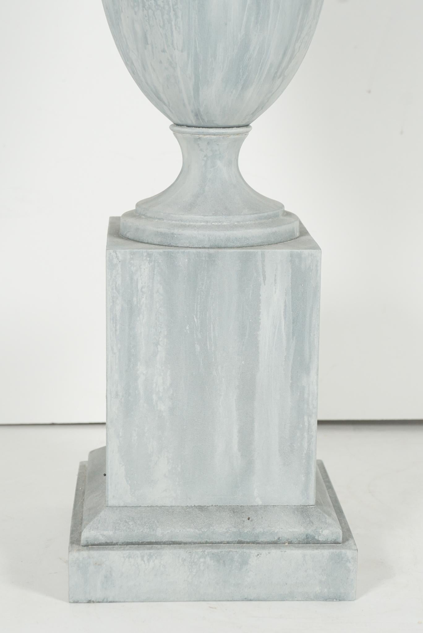 Early 20th Century French Zinc Urn Lamp from the Estate of Bunny Mellon For Sale 1