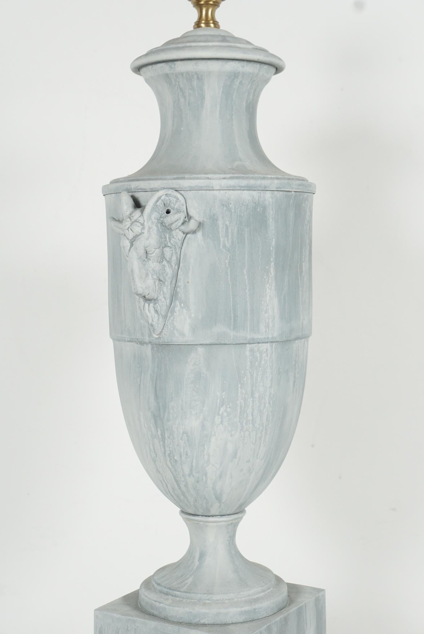 Early 20th Century French Zinc Urn Lamp from the Estate of Bunny Mellon For Sale 2