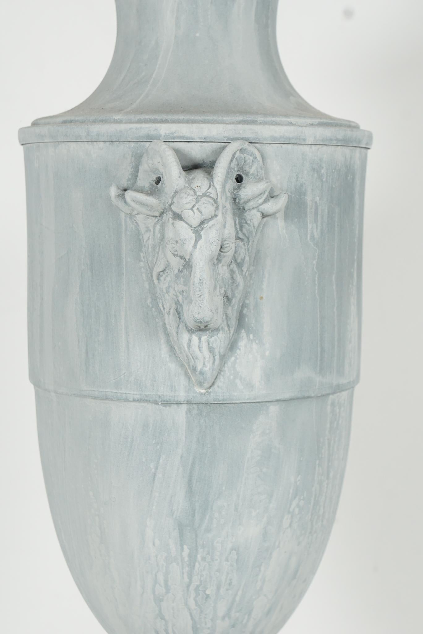 Early 20th Century French Zinc Urn Lamp from the Estate of Bunny Mellon For Sale 4