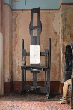 Early 20th Century Fully Adjustable Ebonised Pine Artist Studio Easel