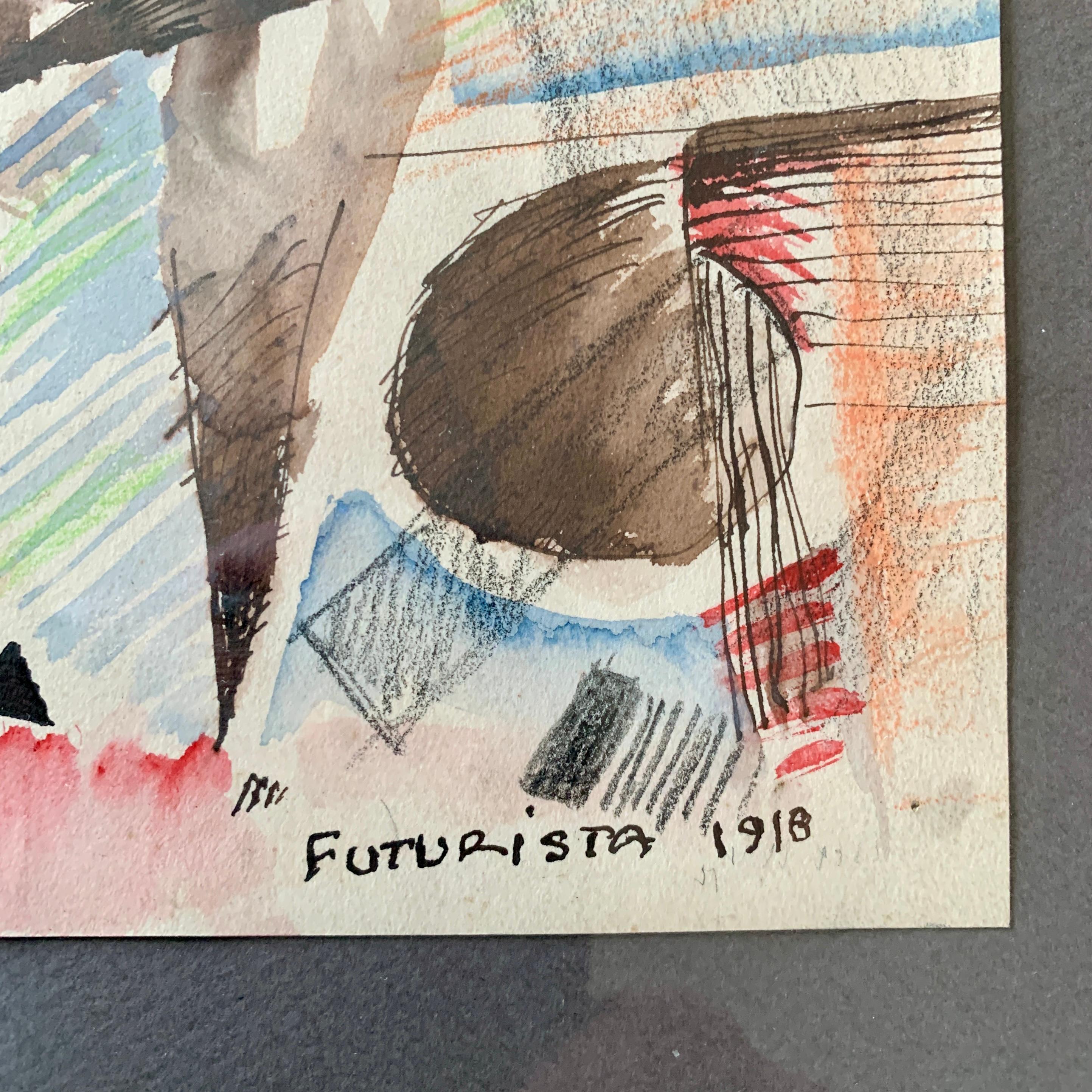 Italiano Pittura astratta futuristica del primo Novecento, Italia 1918 in vendita