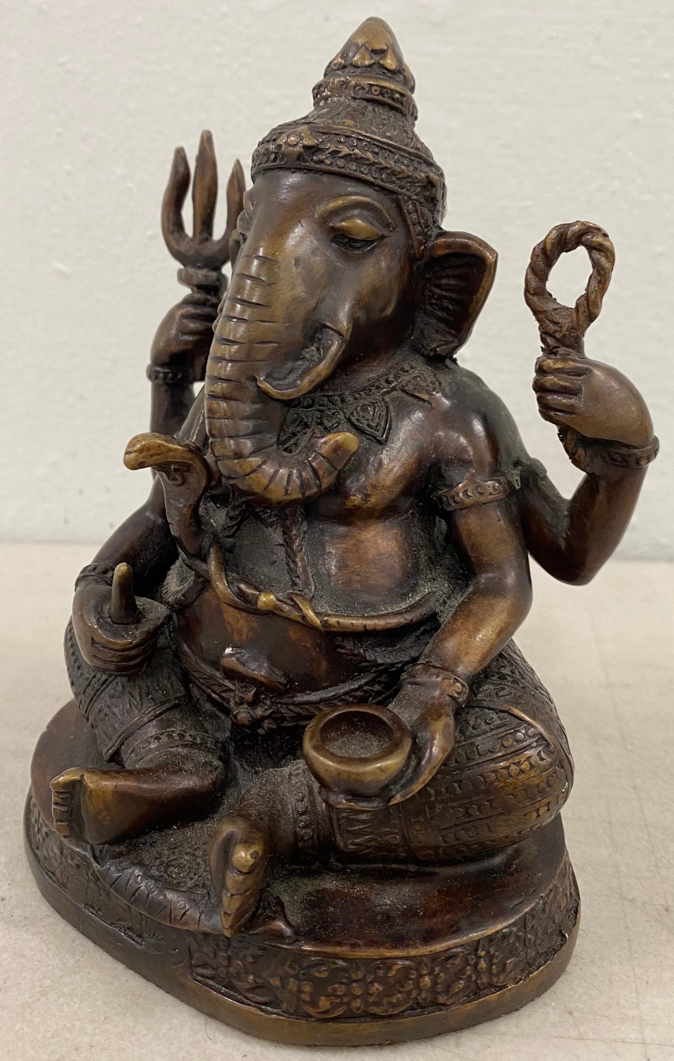Indian Early 20th Century Ganesha, Lord of Obstacles Bronze Sculpture
