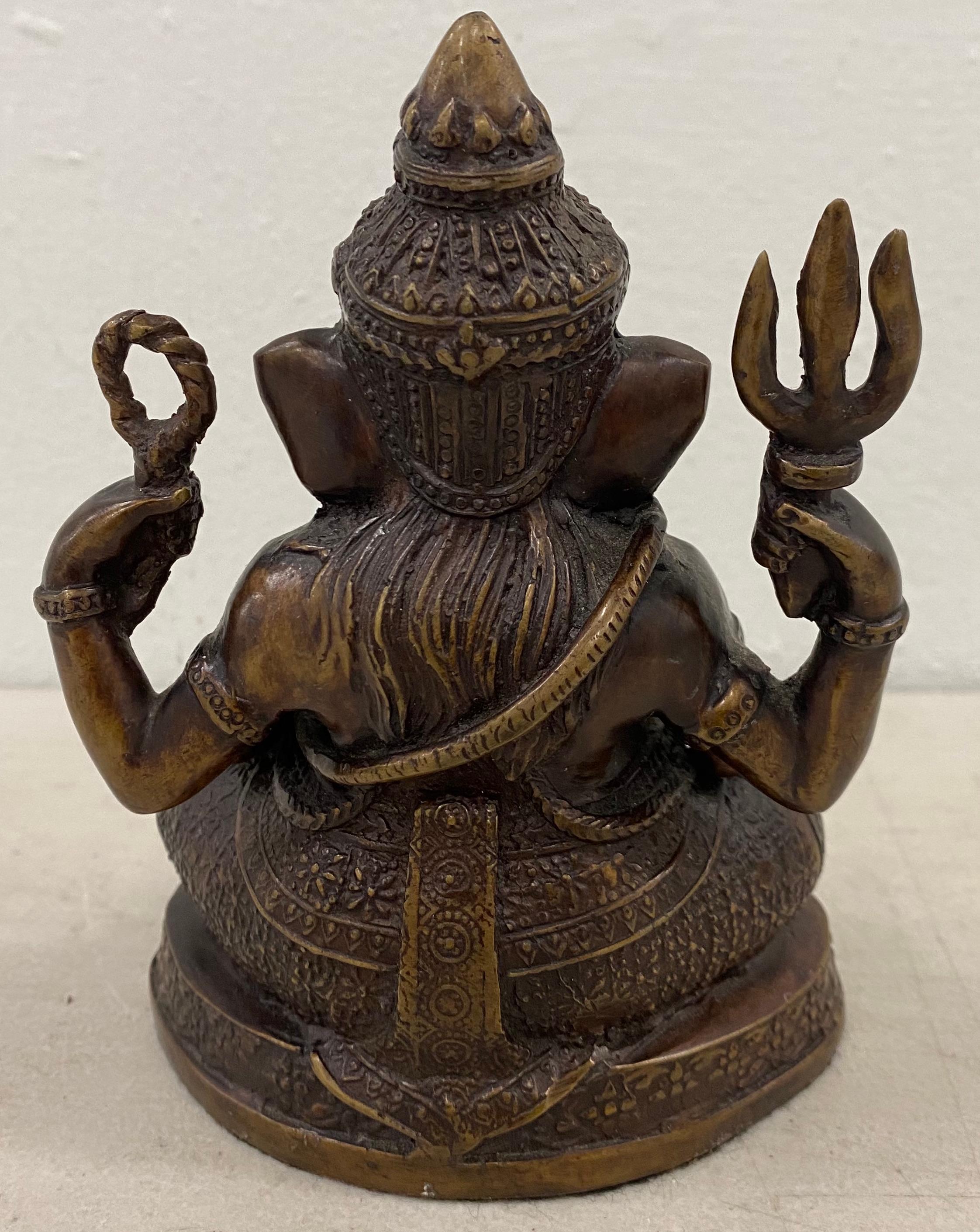 Cast Early 20th Century Ganesha, Lord of Obstacles Bronze Sculpture