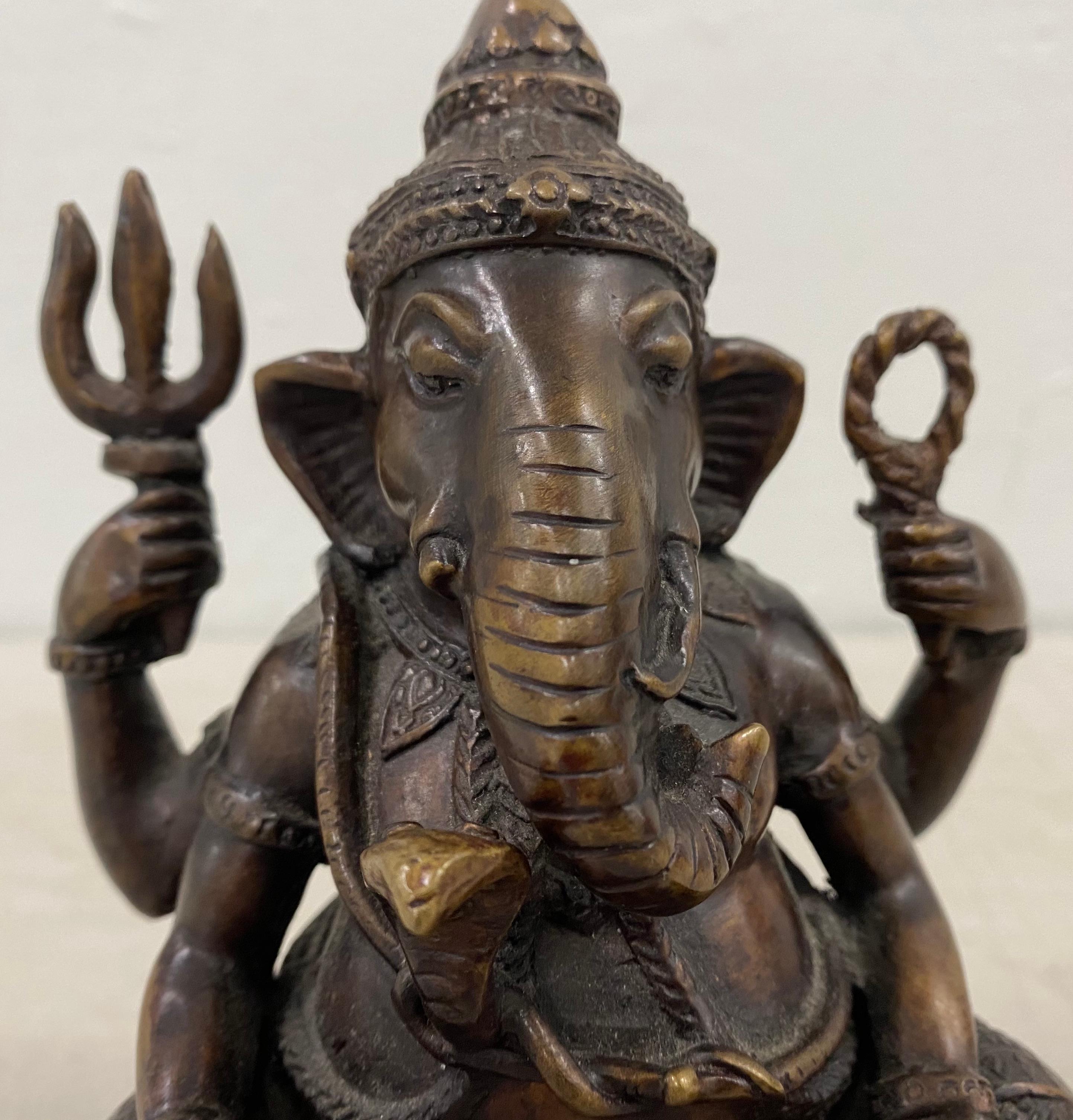 Early 20th Century Ganesha, Lord of Obstacles Bronze Sculpture 1