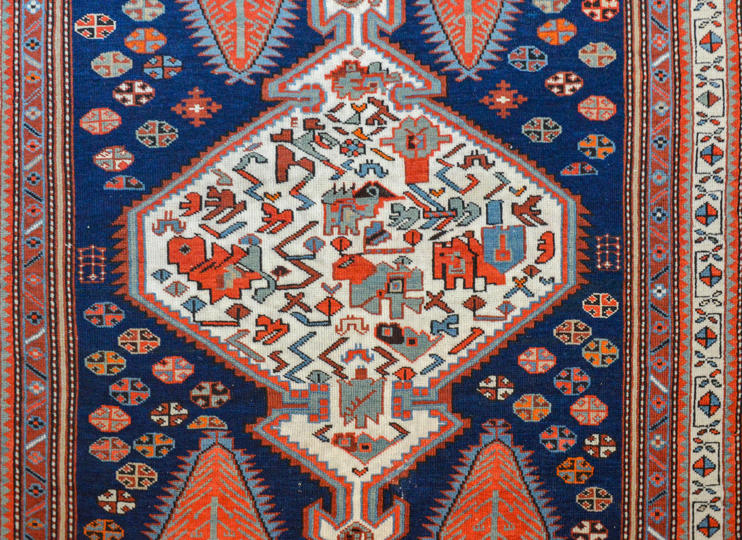 Caucasian Early 20th Century Shkli Rug For Sale