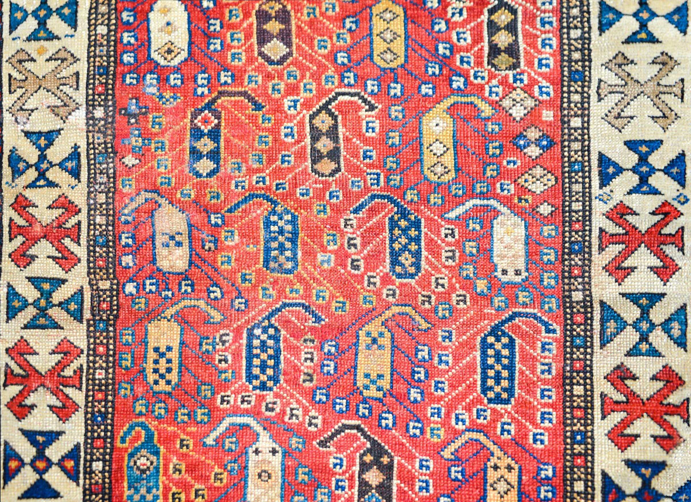 Early 20th Century Ganjeh Rug For Sale 3