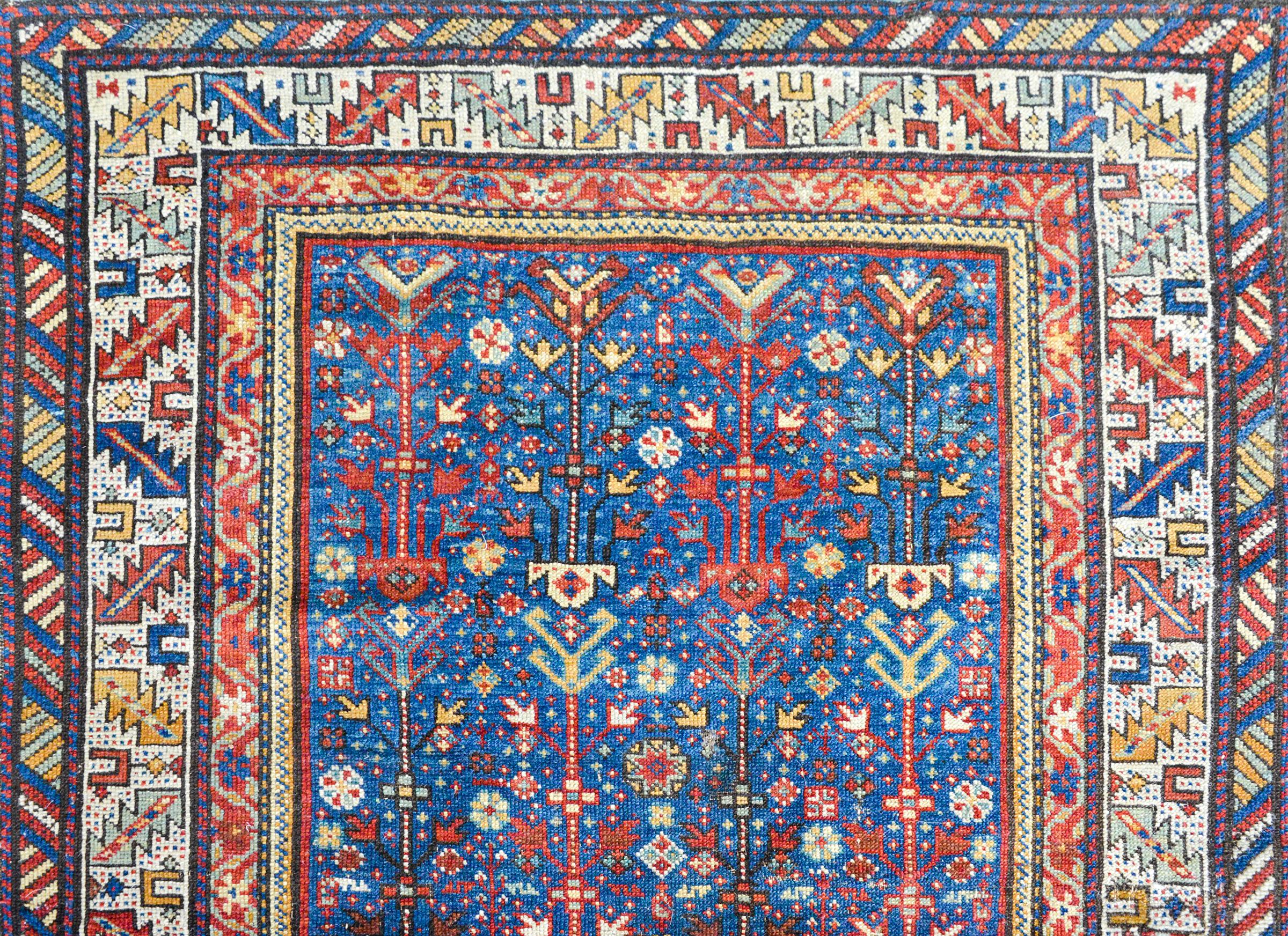 Hand-Knotted Early 20th Century Ganjeh Rug