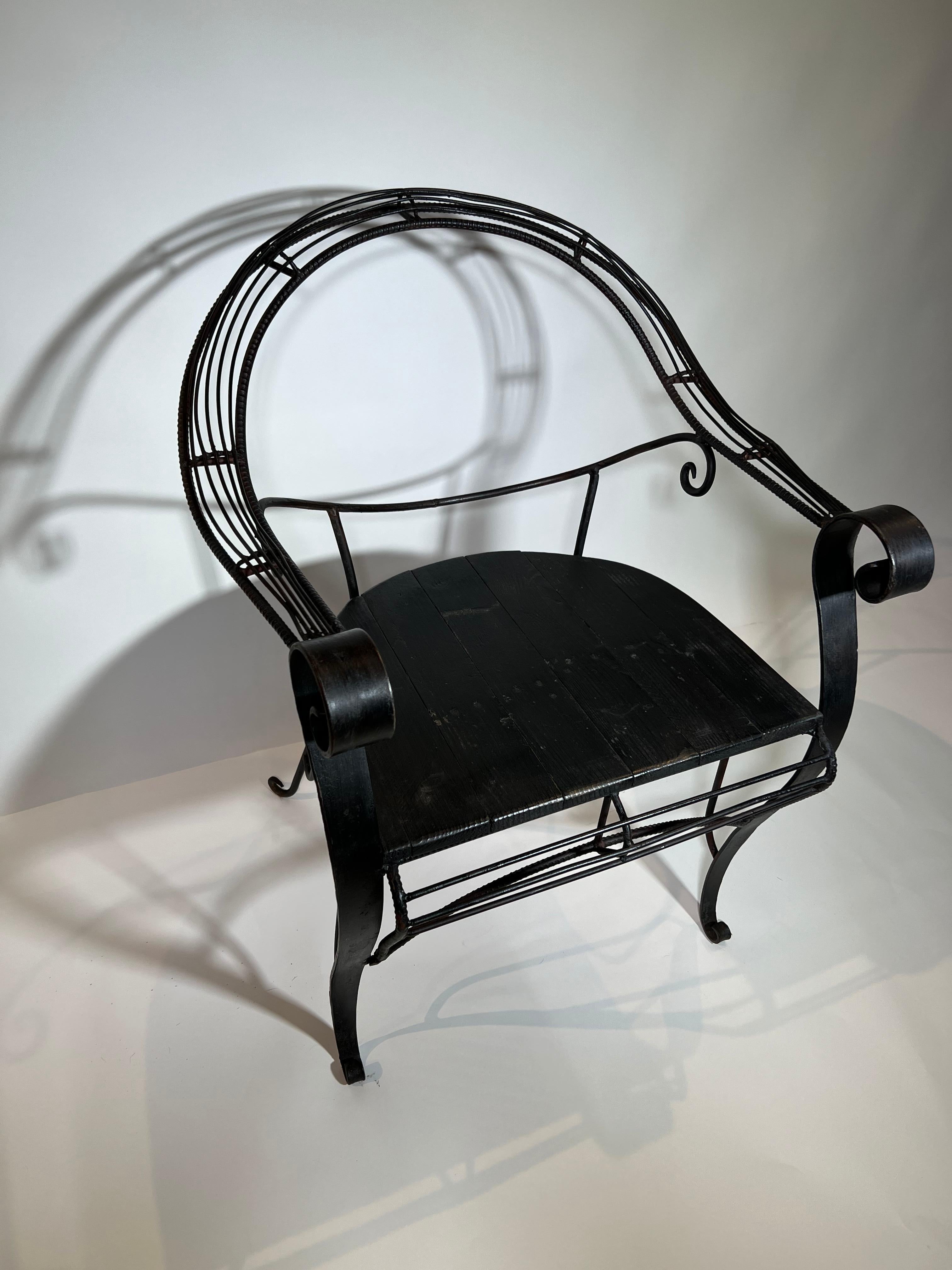 Fer Chaise de jardin du début du 20e siècle en vente