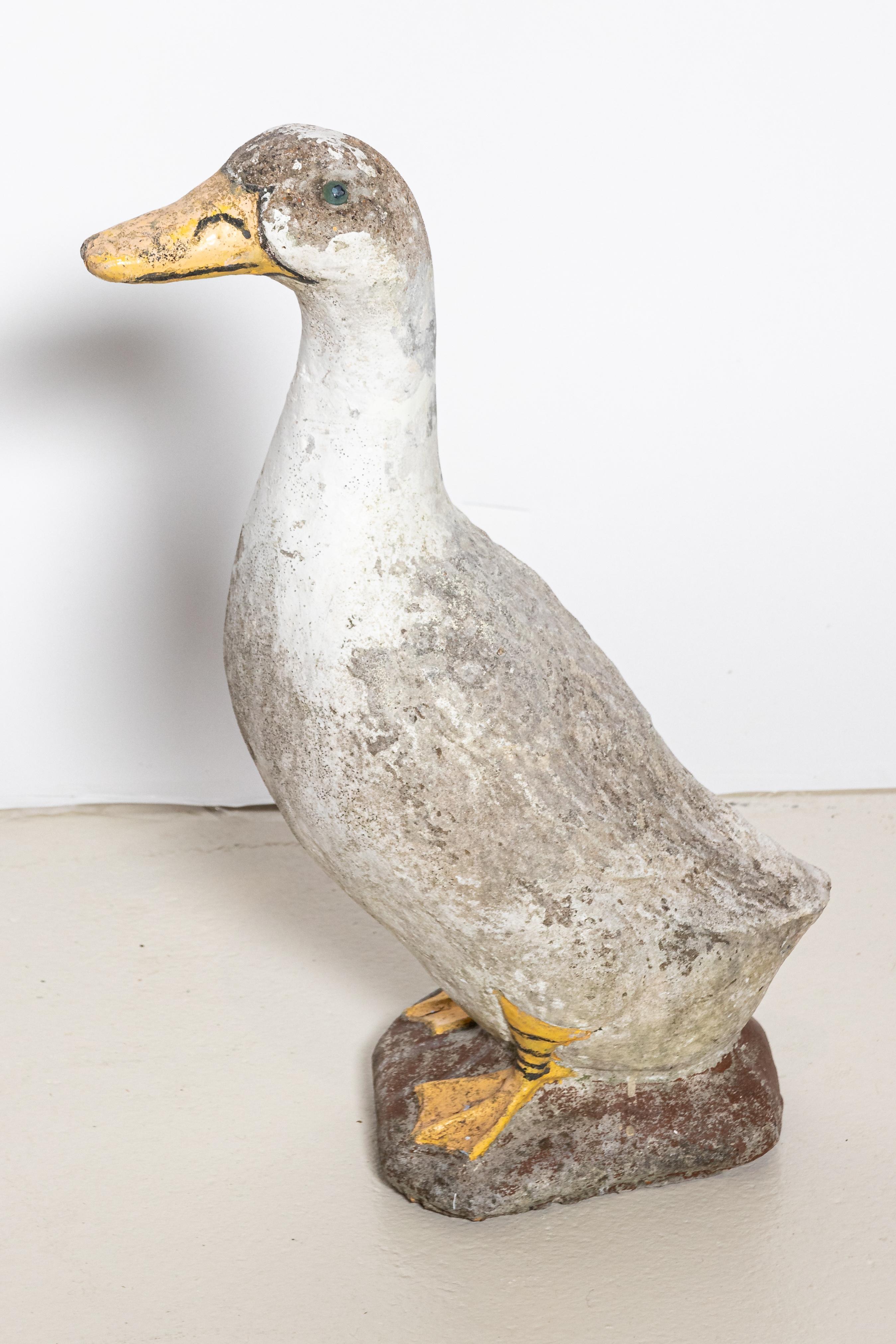 concrete duck statue