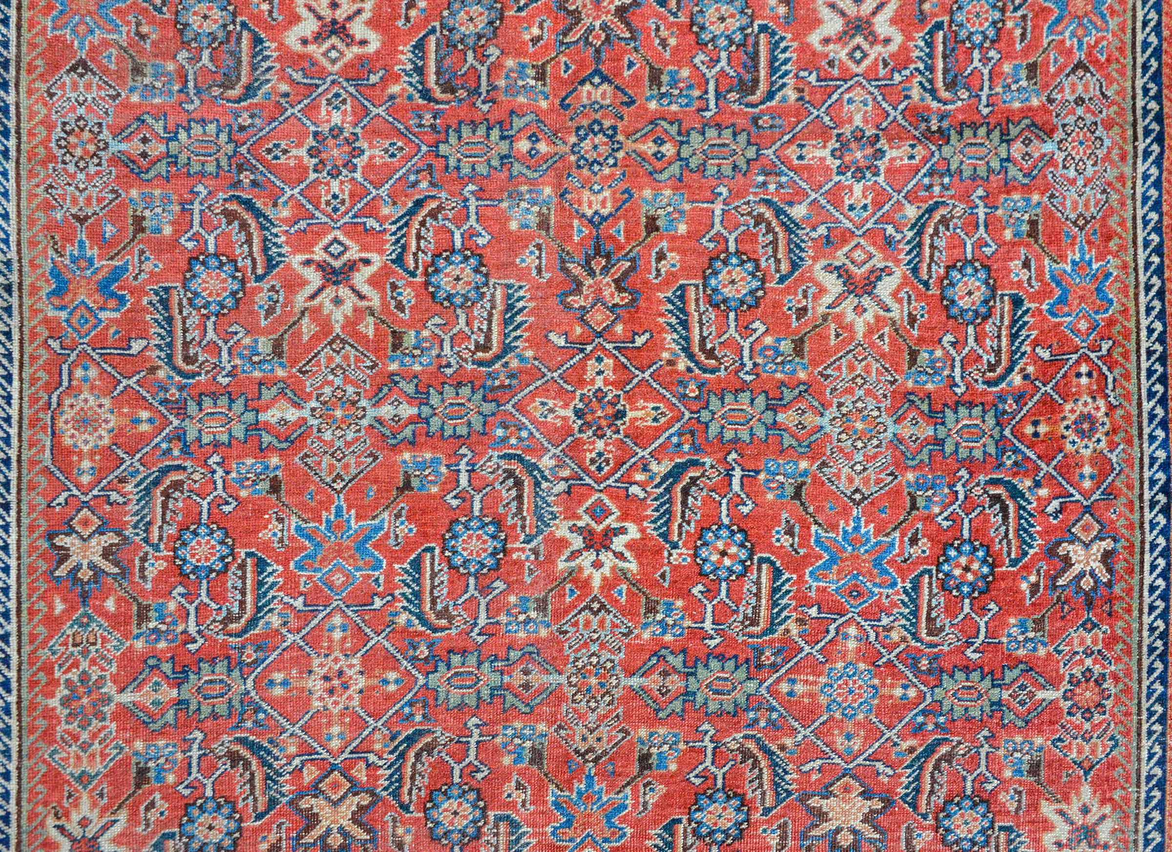 Hand-Knotted Early 20th Century Gashgaei Rug For Sale