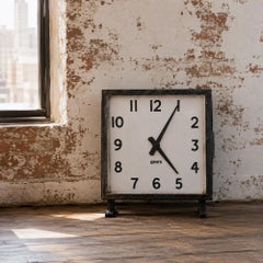 Early 20th Century Gents of Leicester English Double Sided Station Clock