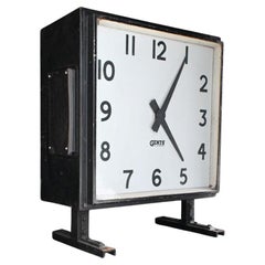 Reloj de estación inglés de doble cara Gents of Leicester de principios del siglo XX