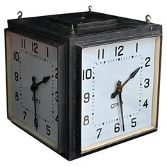 Antique Early 20th Century Gents Station Clock from London St. Pancras Station