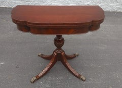 Early 20th Century George III Mahogany Fold-Top Game Table Console Table