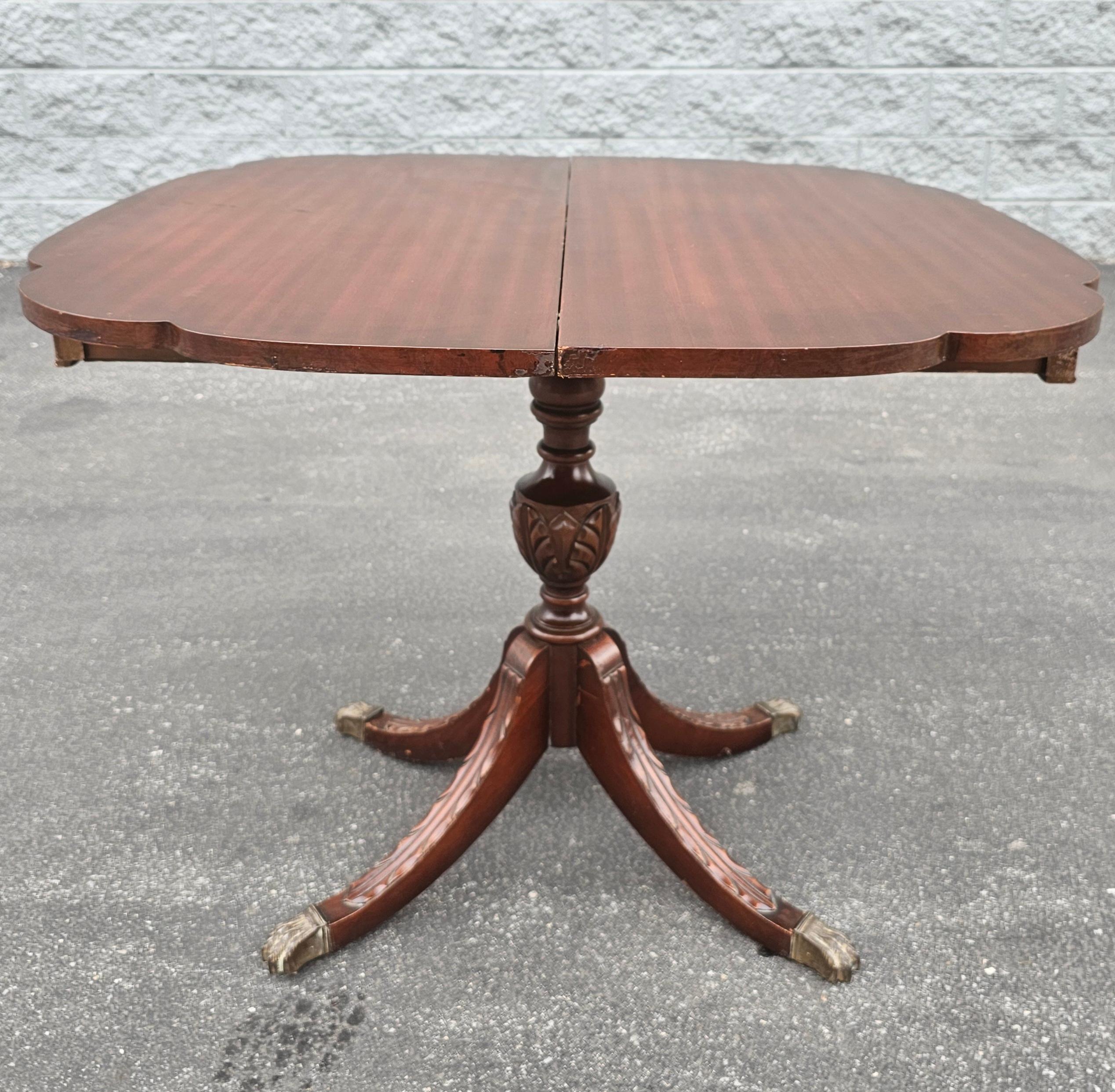 Early 20th Century George III Mahogany Fold-Top Game Table Console Table For Sale 2