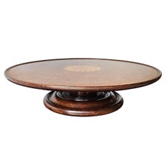 Early 20th Century George III Style Inlaid  Mahogany Lazy Susan