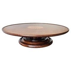 Antique Early 20th Century George III Style Inlaid  Mahogany Lazy Susan