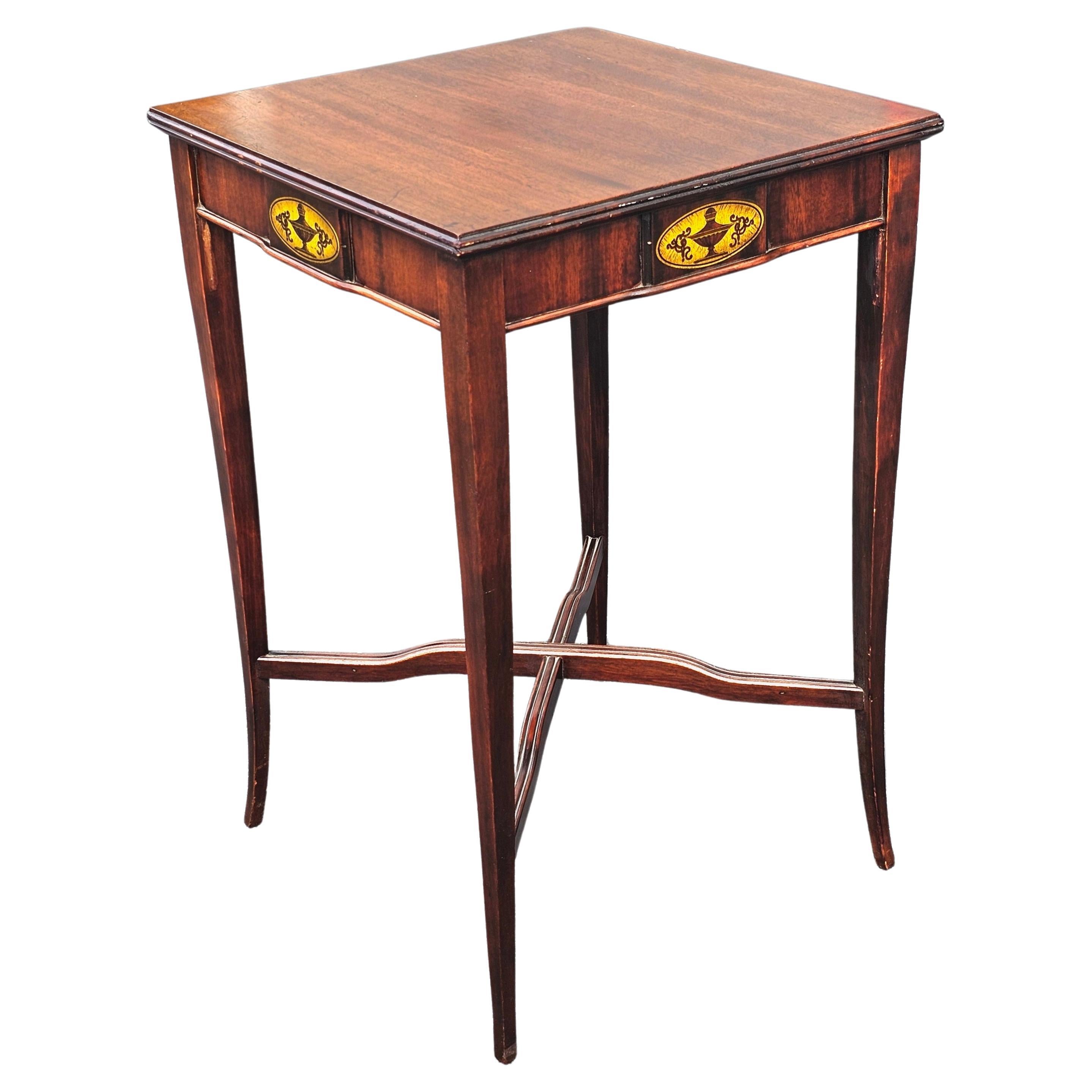 Early 20th Century George III Style Inlaid Mahogany Square Table
