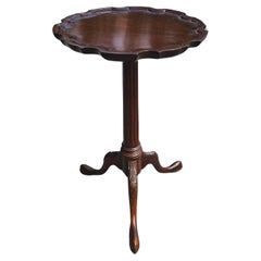 Early 20th Century George III Style Mahogany Galleried Refinished Candle Stand