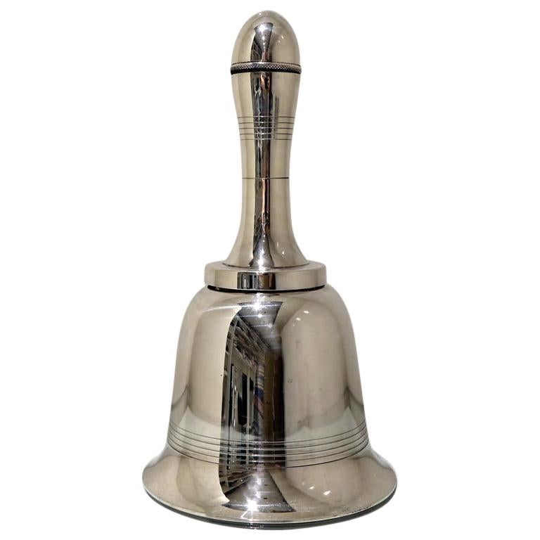 Early 20th Century George v Silver-Plate Bell Formed Cocktail Shaker, circa 1935 For Sale