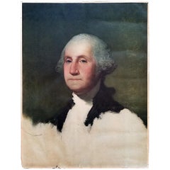 Antique Early 20th Century George Washington Portrait Bicentennial Litho