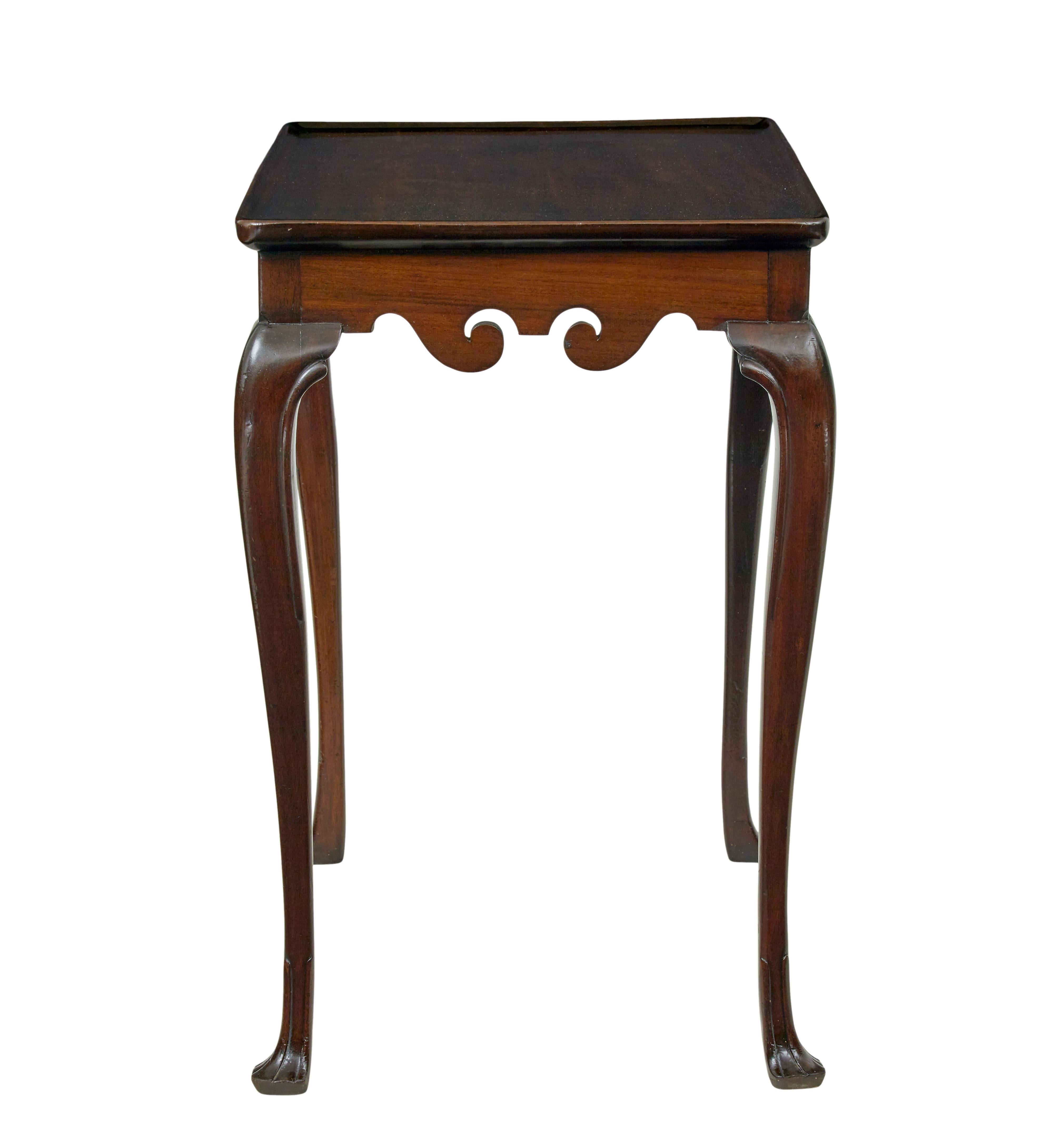 Mahogany Early 20th century Georgian influenced silver table For Sale