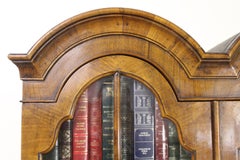 Early 20th Century Georgian Style Burr Walnut Bureau Bookcase