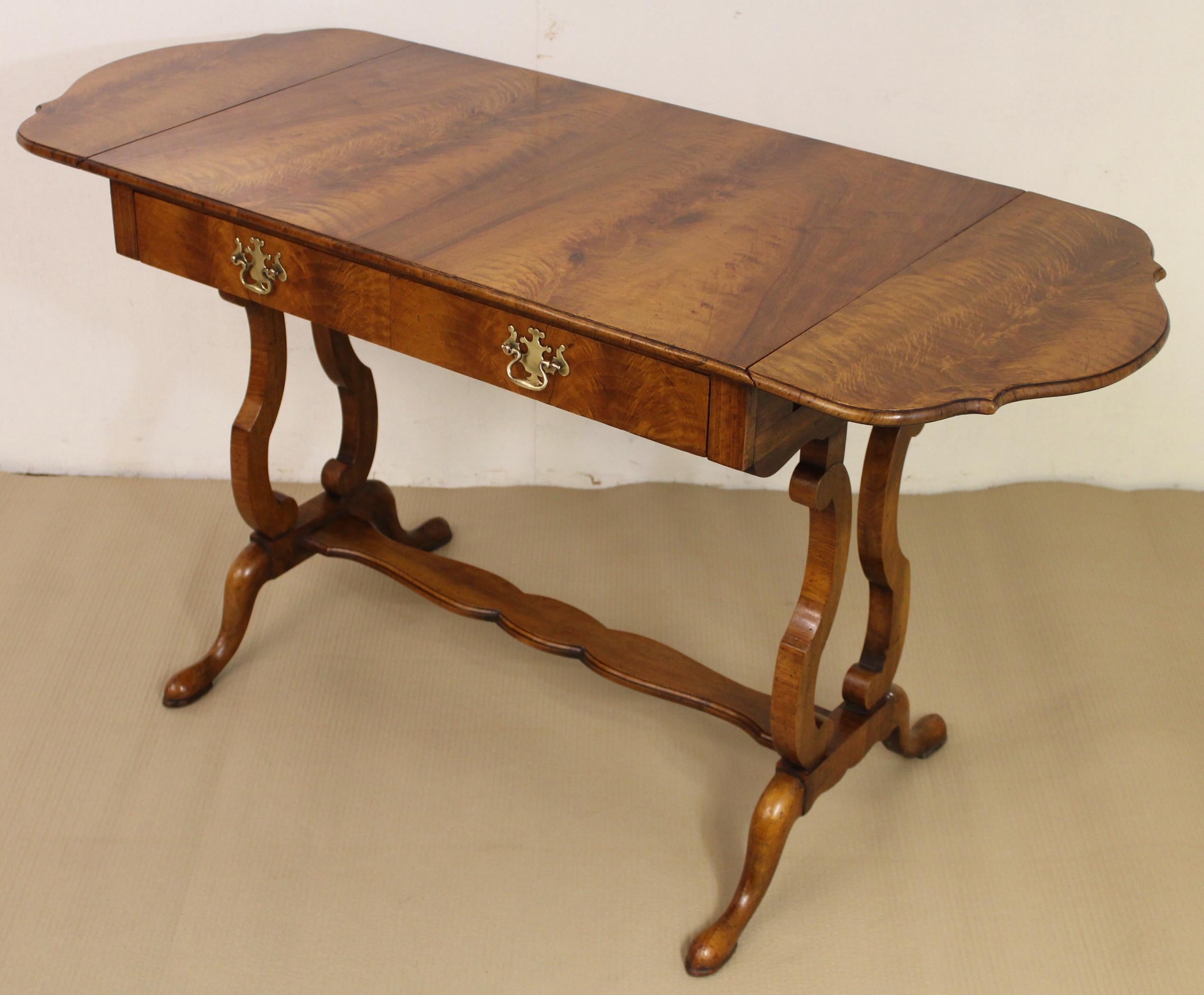 Early 20th Century Georgian Style Burr Walnut Sofa Table 1