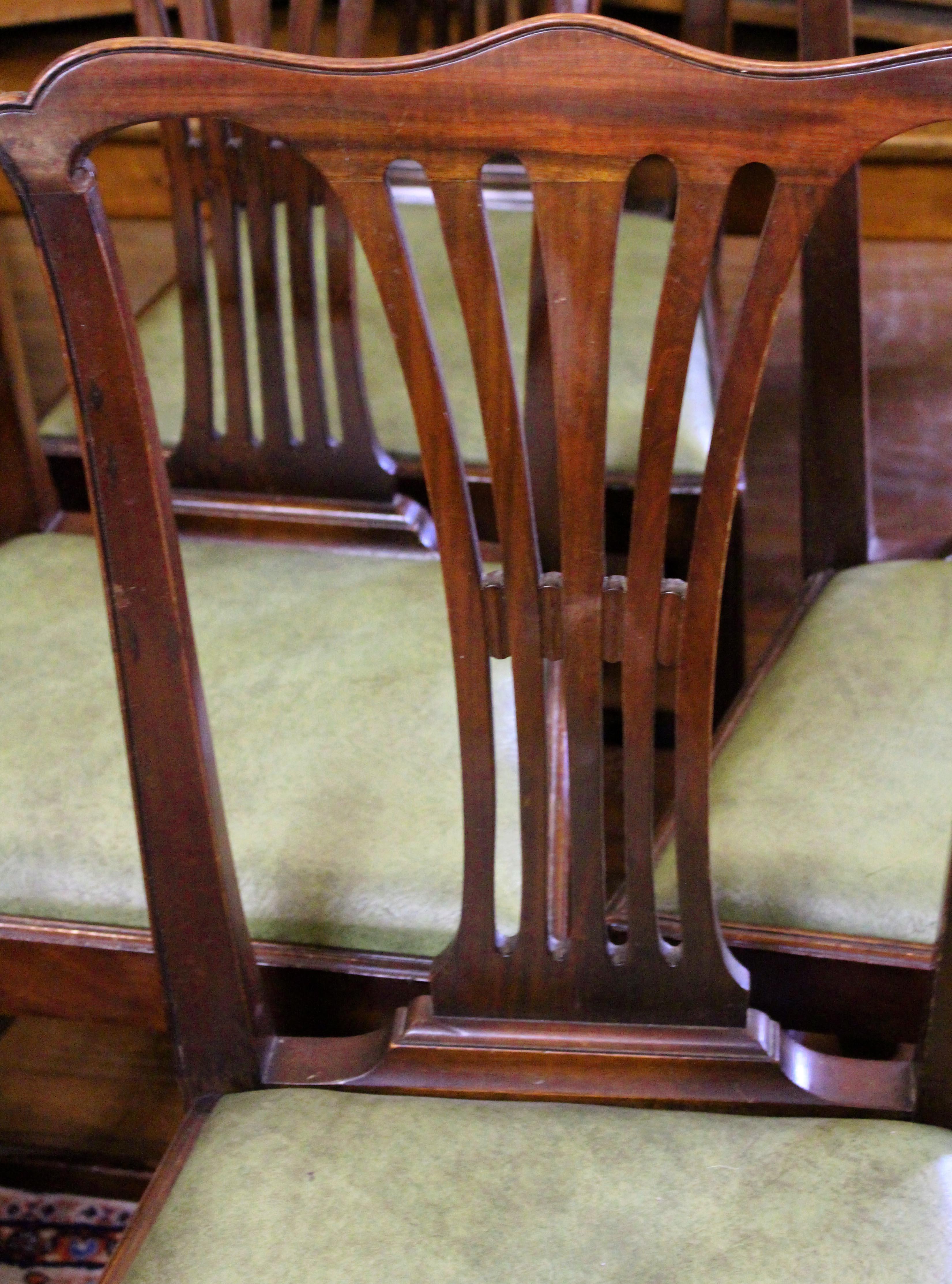 Wood Early 20th Century Georgian Style Dining Chairs, Set of 8