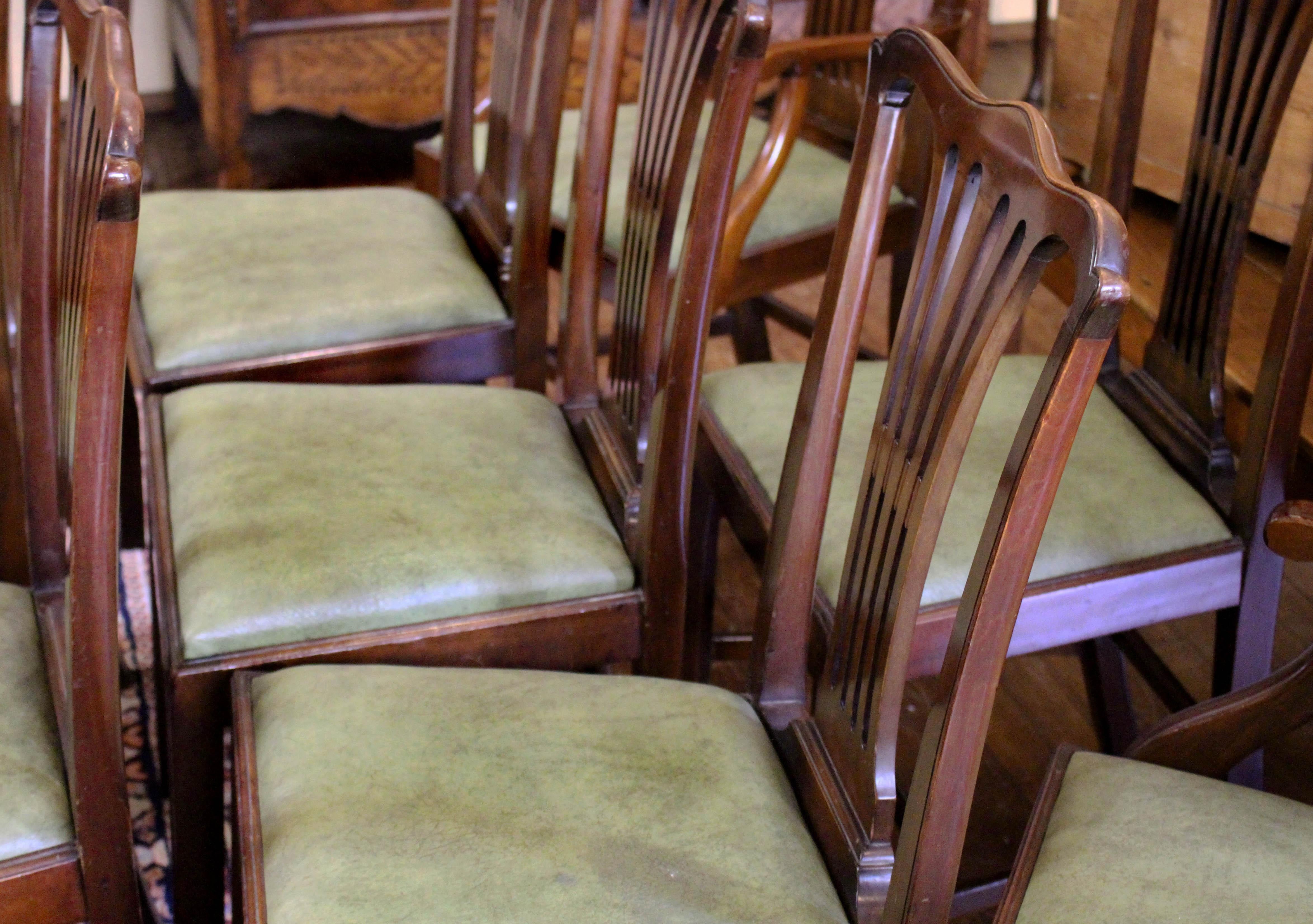 Early 20th Century Georgian Style Dining Chairs, Set of 8 3