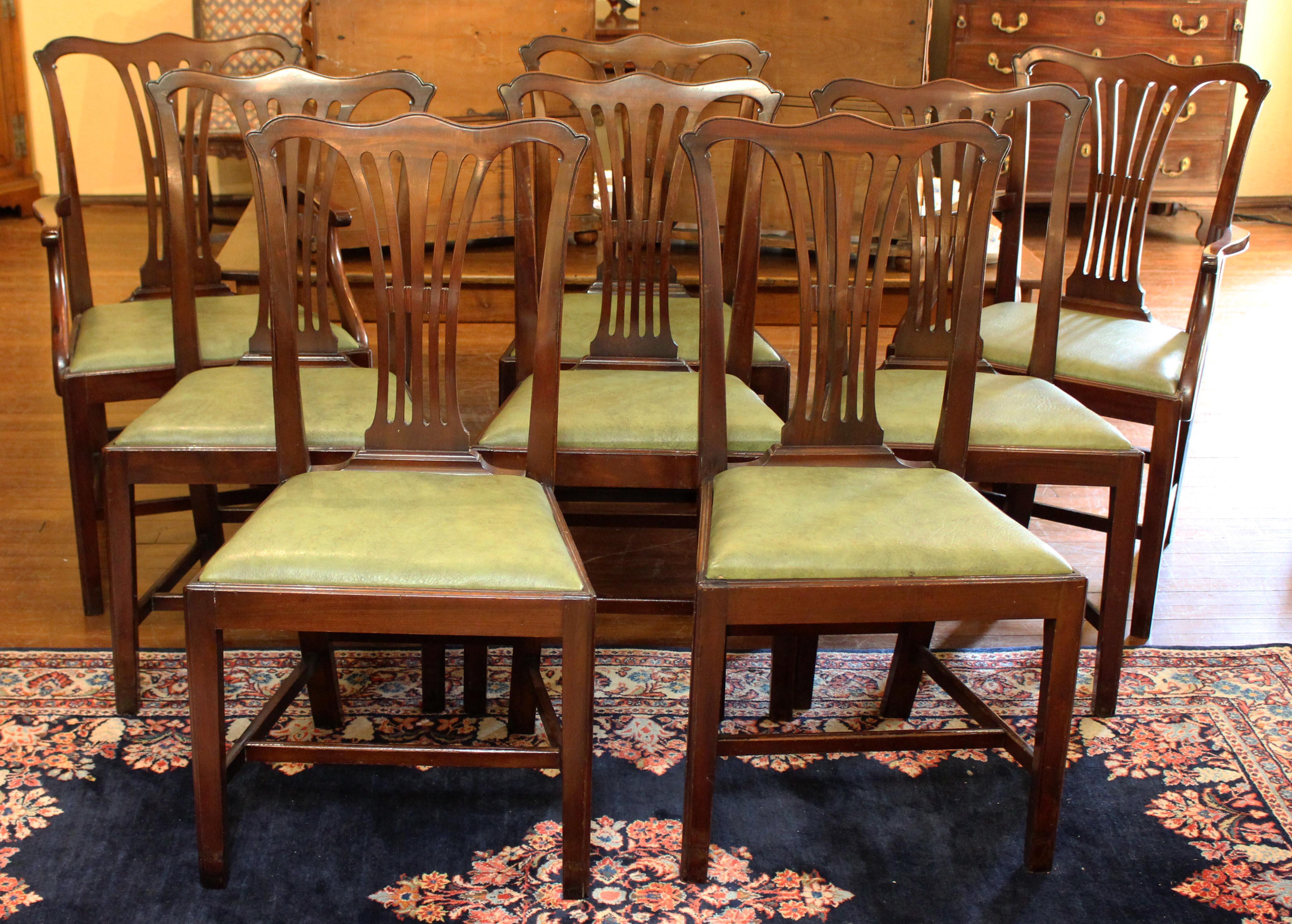 Early 20th Century Georgian Style Dining Chairs, Set of 8 4