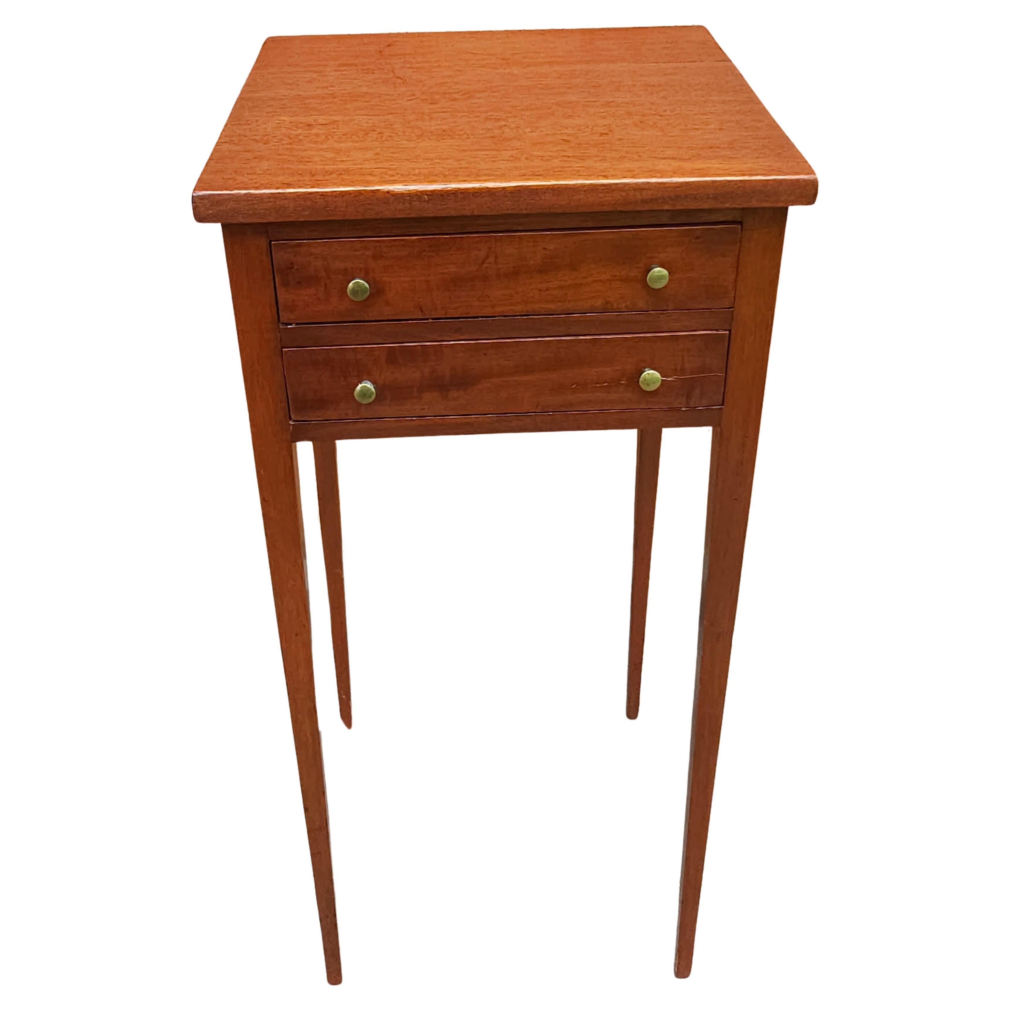 An Early 20th Century Georgian Style Two-Drawer Mahogany Side Table
Tables measures 14