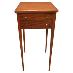 Vintage Early 20th Century Georgian Style Two-Drawer Mahogany Side Table